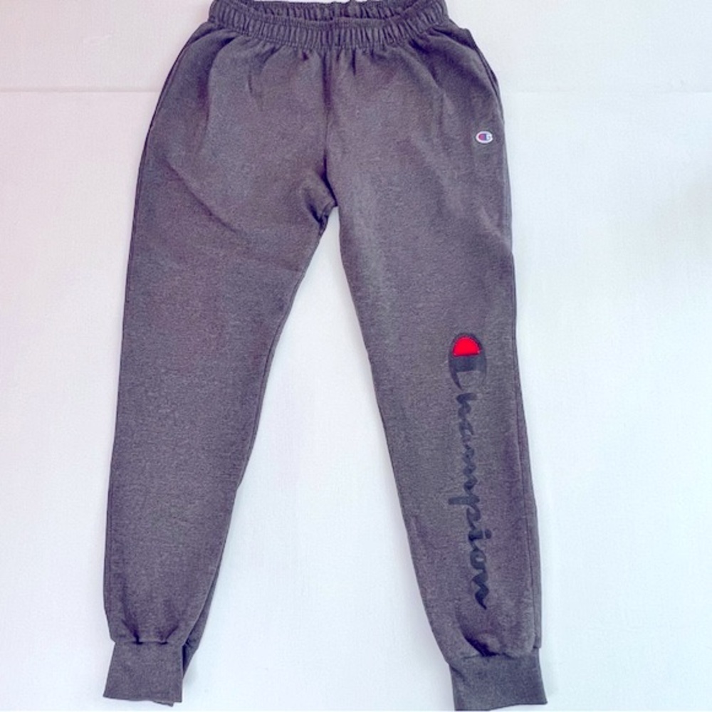 EUC Champion Jogger Sweatpants Mens Size L Gray Sweatpants Grey Champion 013